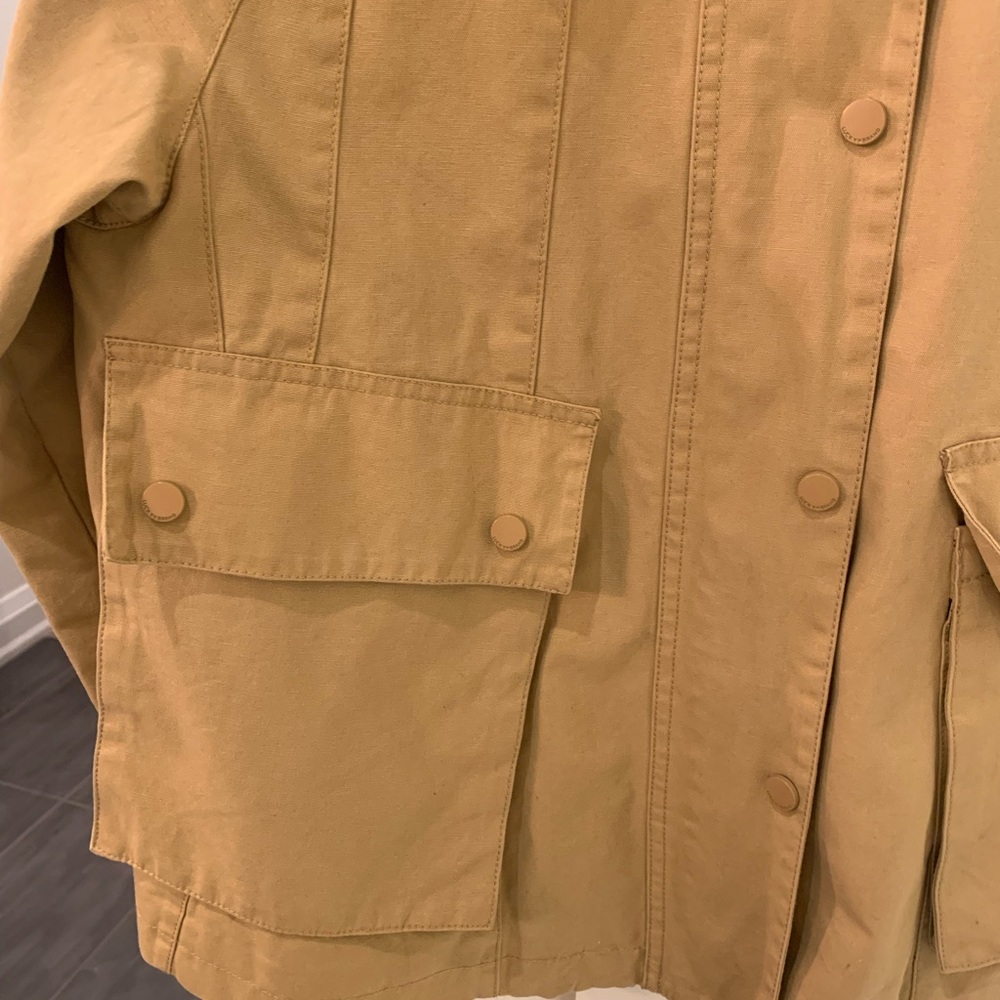 Lucky Brand Tan Corduroy Jacket with Brown Collar workwear jacket - Picture 3 of 3